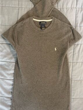 Polo Ralph Lauren Thermal Shirt Gray Small Waffle Knit Pony Logo